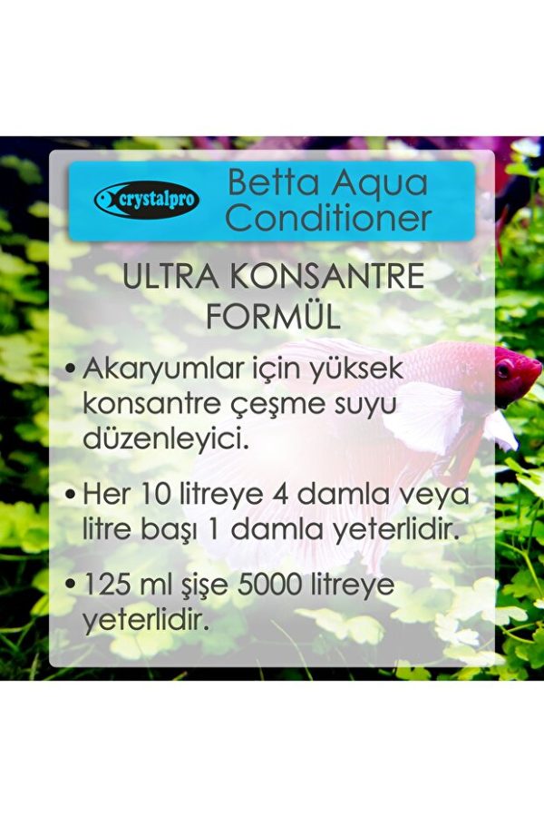 Crystalpro Betta Aqua Conditioner Beta Balıkları İçin Su Düzenleyici 125 ml