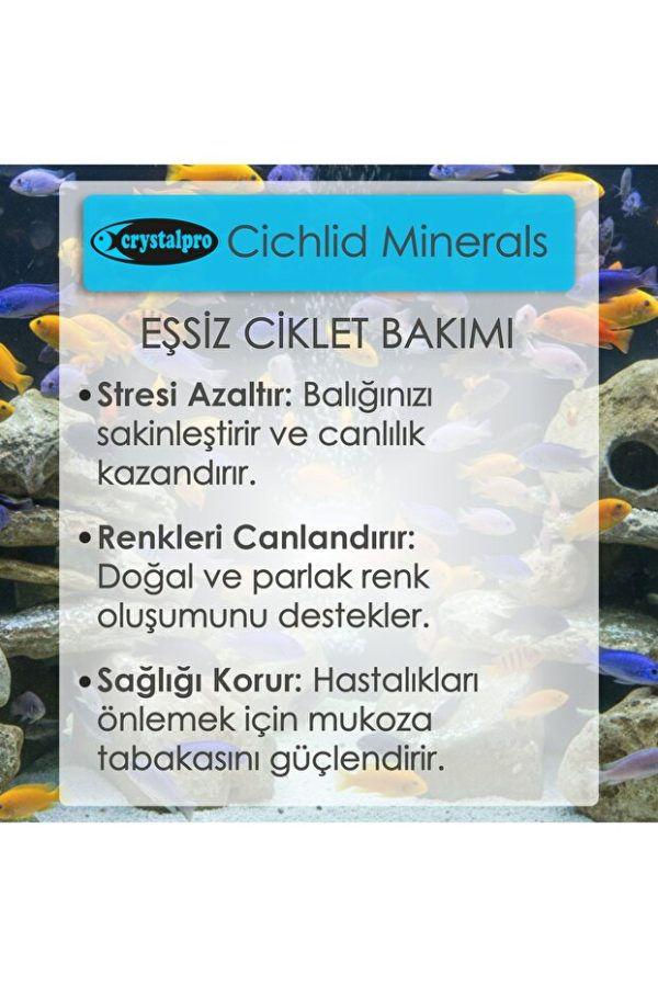 Crystalpro Cichlid Minerals  Ciklet Sağlığı İçin Mineral Katkısı 125 ml