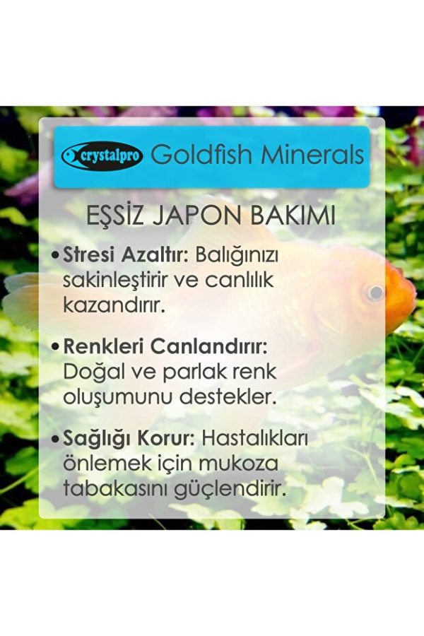 Crystalpro Goldfish Minerals Japon Balığı Mineral Takviyesi Sağlık Destekleyici 125 ml