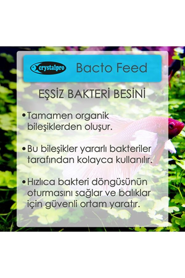 Crystalpro Bacto Feed Akvaryum Bakteri Besini Biyolojik Denge Sağlayıcı 125 ml