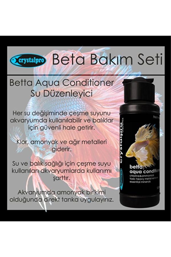 Crystalpro Beta Bakım Seti Betta Minerals Ve Betta Aqua Conditioner Su Düzenleyici İkili Set 2x125 ml