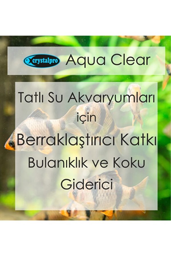 Crystalpro Aqua Clear Akvaryum Su Berraklaştırıcı Su Bulanıklık Ve Koku Giderici 125 ml