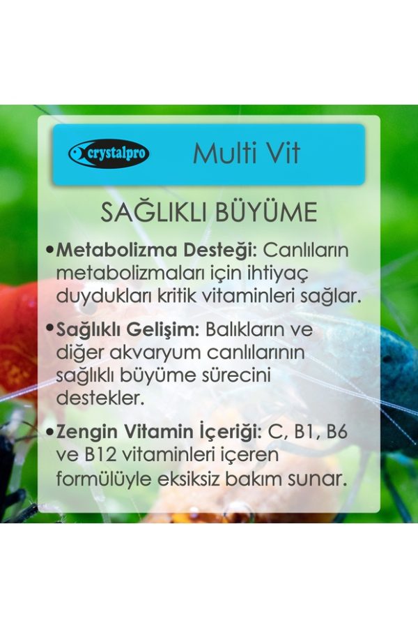 Crystalpro Multi-vit 125ml Genel Akvaryum Balık Vitamini
