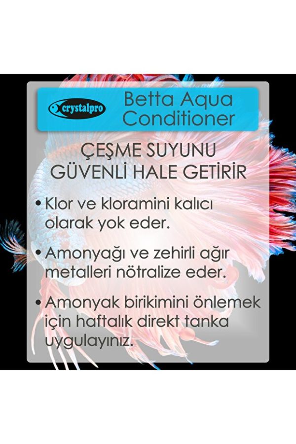Crystalpro Betta Aqua Conditioner Beta Balıkları İçin Su Düzenleyici 125 ml