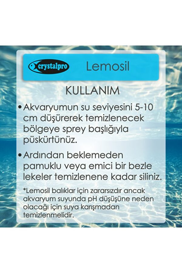 Crystalpro Lemosil Kireç Çözücü Akvaryum Cam Temizleme Spreyi 125 ml