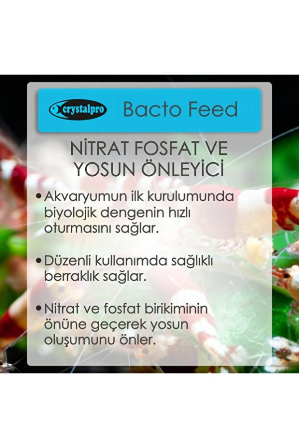 Crystalpro Bacto Feed Akvaryum Bakteri Besini Biyolojik Denge Sağlayıcı 125 ml