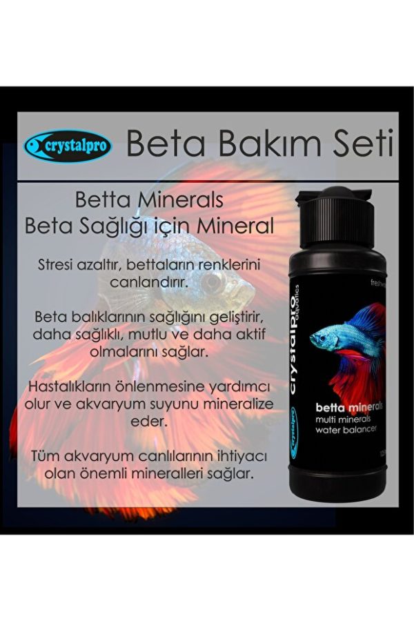Crystalpro Beta Bakım Seti Betta Minerals Ve Betta Aqua Conditioner Su Düzenleyici İkili Set 2x125 ml