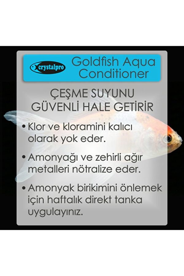 Crystalpro Goldfish Aqua Conditioner  Japon Balıkları İçin Su Düzenleyici 125 ml