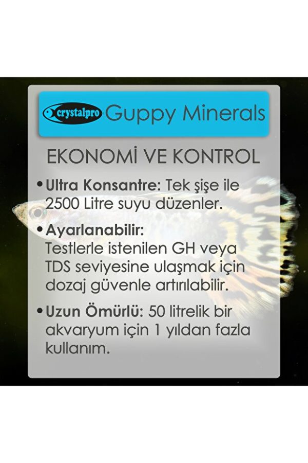 Crystalpro Guppy Minerals Lepistes Su Düzenleyici Mineral 125ml