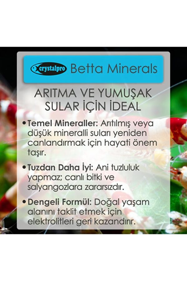 Crystalpro Betta Minerals Beta Balıkları İçin Sağlık Destekleyici Mineral Katkısı 125 ml