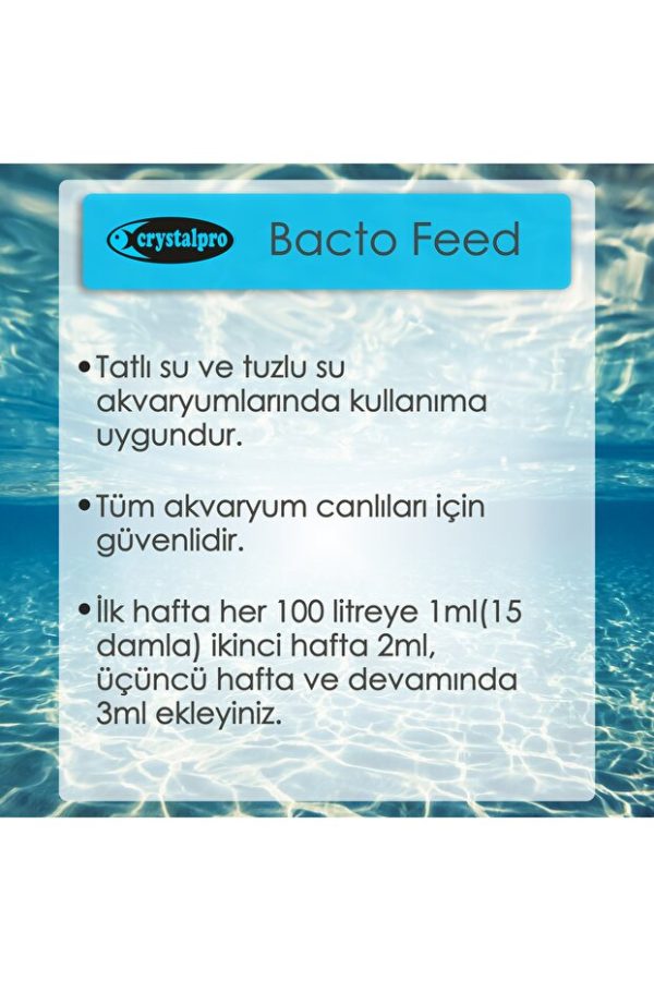 Crystalpro Bacto Feed Akvaryum Bakteri Besini Biyolojik Denge Sağlayıcı 125 ml