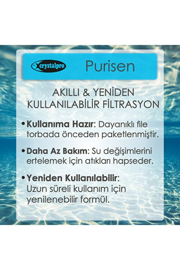 Crystalpro Purisen Organik Atık Temizleyici Akvaryum Filtre Resini Yenilenebilir 100 ml