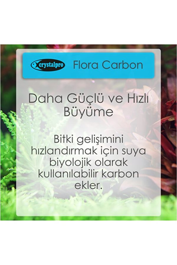 Crystalpro Flora Carbon Akvaryum Bitkileri İçin Karbon Kaynağı ve Yosun Önleyici 125 ml