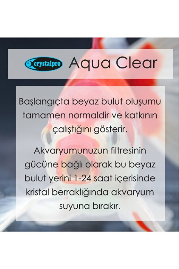 Crystalpro Aqua Clear Akvaryum Su Berraklaştırıcı Su Bulanıklık Ve Koku Giderici 125 ml