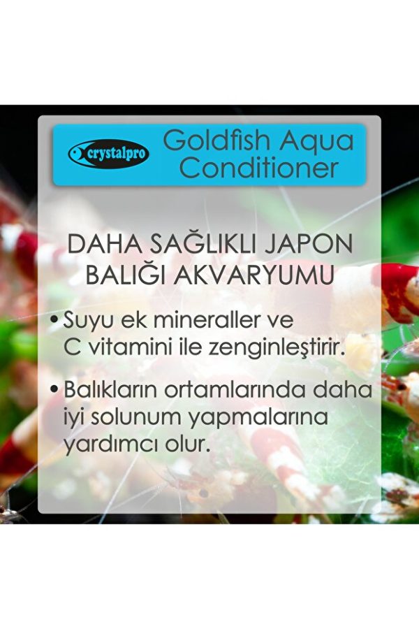 Crystalpro Goldfish Aqua Conditioner  Japon Balıkları İçin Su Düzenleyici 125 ml