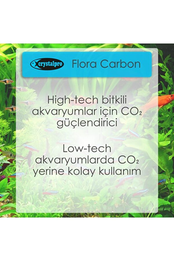 Crystalpro Flora Carbon Akvaryum Bitkileri İçin Karbon Kaynağı ve Yosun Önleyici 125 ml