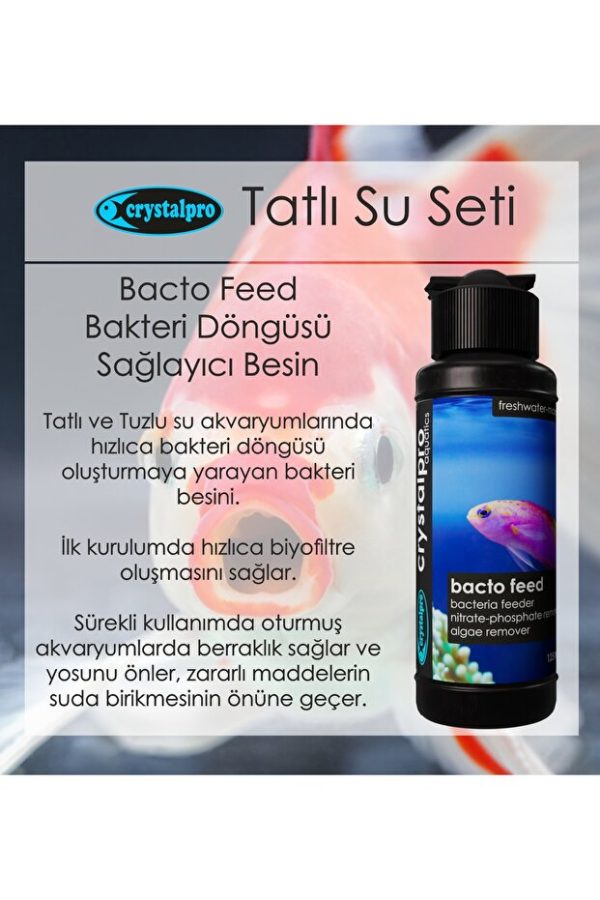 Crystalpro Tatlı Su Akvaryum Bakım Seti Su Ve Balık Sağlığı Destekleyici 4 Ürün Seti 4x125 ml