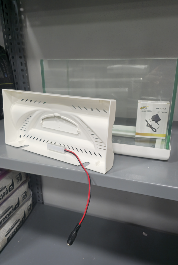 30 cm Beyaz Renkli Led Işıklı Akvaryum 30x14x22