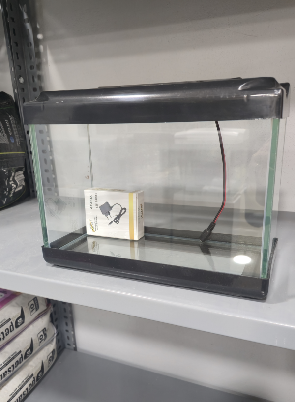 35 cm Siyah Renkli Led Işıklı Akvaryum 35x15x29