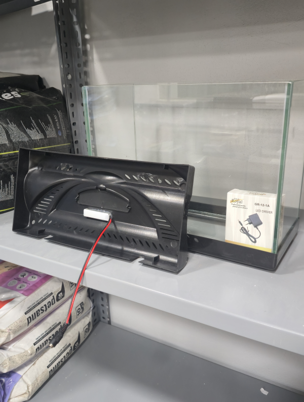 35 cm Siyah Renkli Led Işıklı Akvaryum 35x15x29