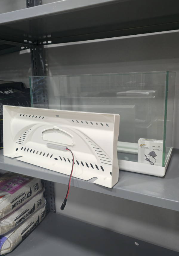 50 cm Beyaz Renkli Led Işıklı Akvaryum 50x20x33