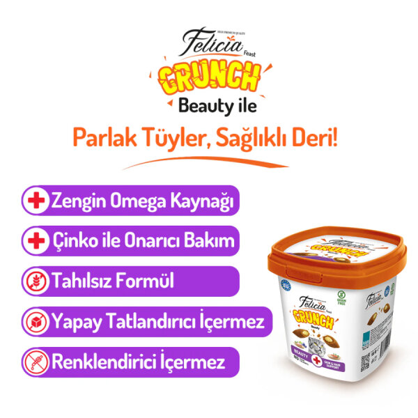 Felicia Beauty Crunch Tahılsız Kedi Ödül Maması 100 gr