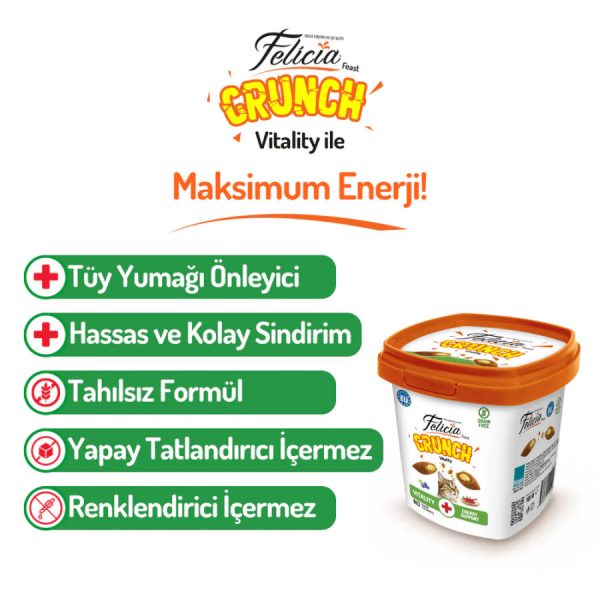 Felicia Vitality Crunch Tahılsız Kedi Ödül Maması 100 gr