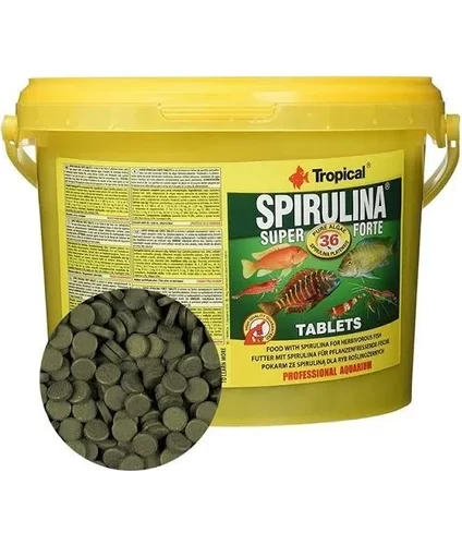 Tropical Spirulina Super Forte Tablets Cama Yapışan Balık Yemi 50 Adet Kovadan Bölme