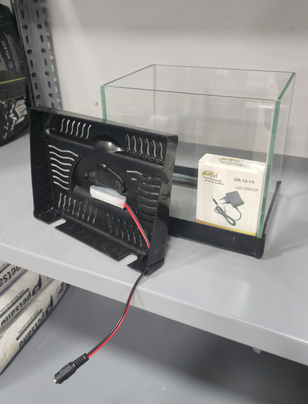 Kare Mini Akvaryum Led Işıklı  Karışık Renkli 20x15x20 cm